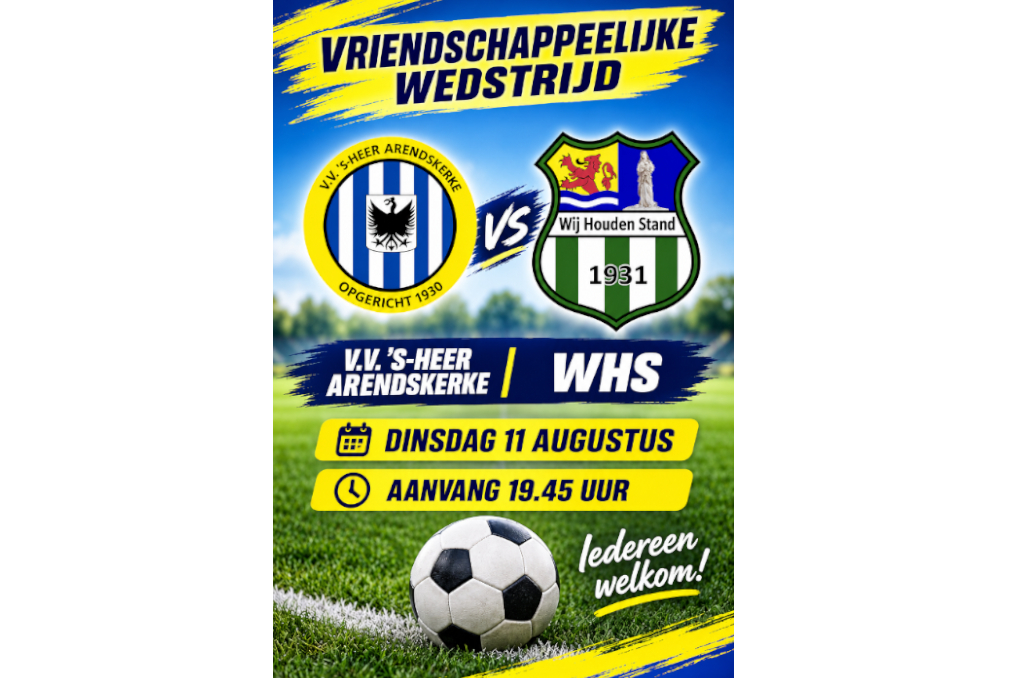 WHS treft Arendskerke in oefenwedstrijd